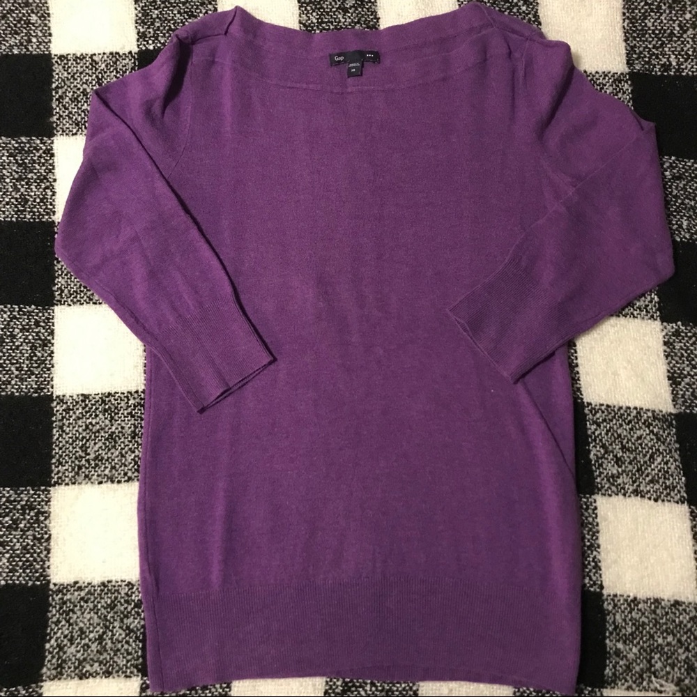 Gap 3/4 sleeve boat neck sweater